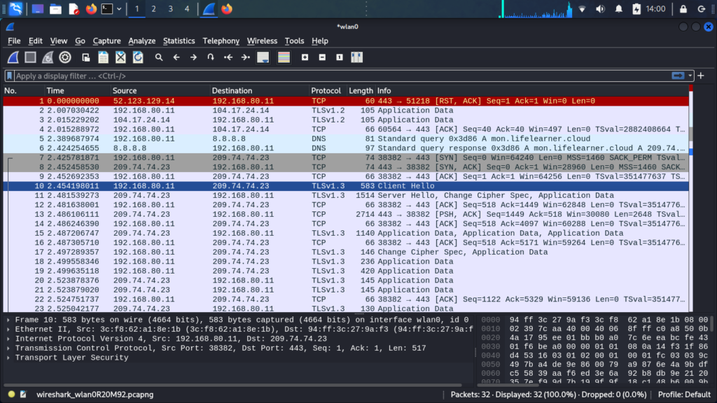 Analysis with Wireshark - Credentials are sent to an other IP / Domain