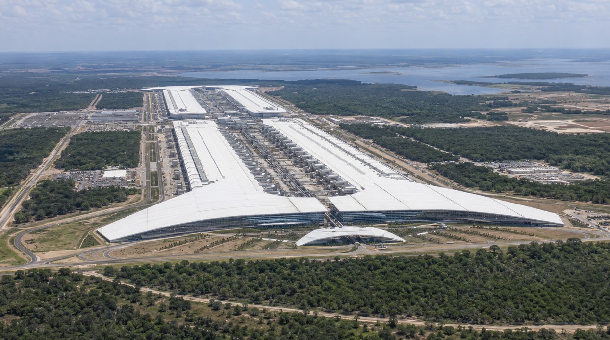 Terafab Texas AI chip factory showing the planned SpaceX and Tesla semiconductor manufacturing complex.